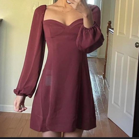 Wilfred Dusty RoseNovella Recycled Polyester Blend Satin Small Slit Mini Dress 0 - Picture 2 of 16